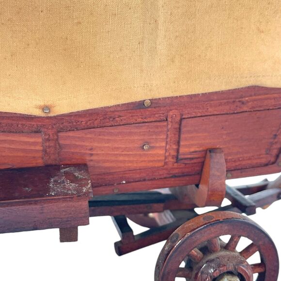 Conestoga Dodge City Covered Wagon Wooden Handmade Pioneer Model Western Decor - Picture 12 of 13